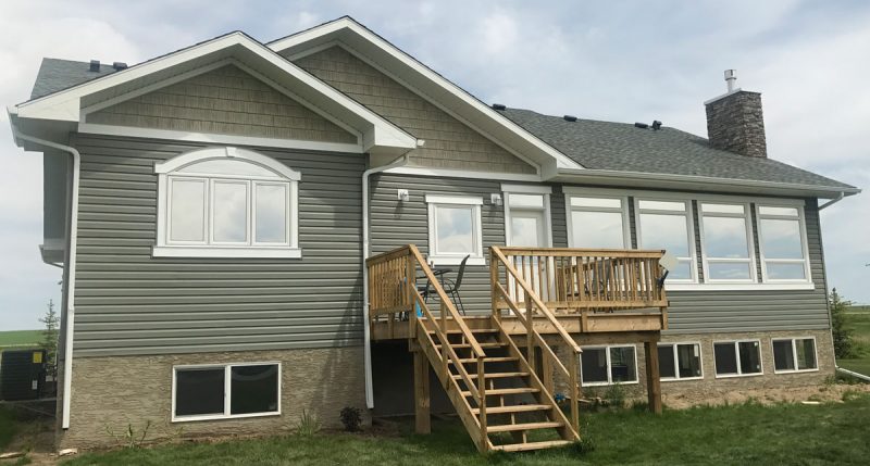 House with solar window films applied.