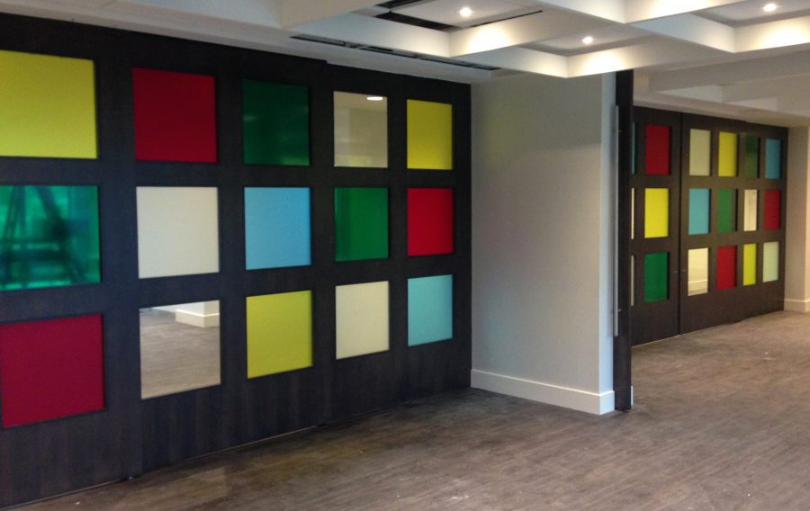 Coloured window film panels